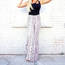 Women's Flared Leggings with Stunning Snake Skin Design