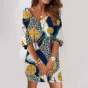 V-Neck Women's Playful Camouflage Dress