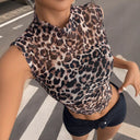 Chic Leopard Print Blouse for Women