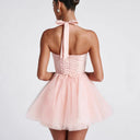 Stylish Women's Wedding Dress with Strap Design