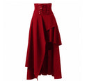 Chic Asymmetrical Skirt with Lacing Detail