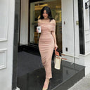 Chic Off-Shoulder Wrap Dress for Women