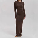 Chic Long Sleeve Maxi Dress with Flattering Silhouette