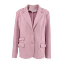 Chic Oversized Suede Imitation Blazer for Women