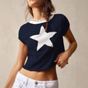 Star Motif Women's Short Sleeve Tee
