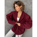 Chic Oversized Blazer with Belt Detail for Women