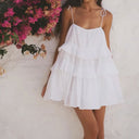 Airy Summer Dress with Ruffle Accents and Adjustable Straps
