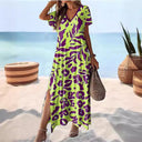 Animal Print Maxi Dress with Slit