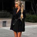 Chic Women's Blazer Jacket with Belt