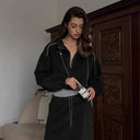 Chic Women's Long Skirt with Drawstring and Elastic Waist