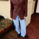 Chic Double-Breasted Women's Blazer Jacket