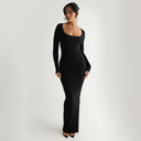Chic Long Sleeve U-Neck Dress for Women