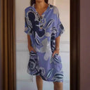 Floral-Designed Women's Hooded Dress