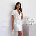 Chic Women's Blouse Dress with Button Detail