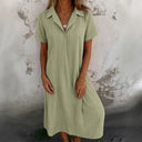 Chic Women's Button-Down Shirt Dress