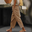 Embroidered Women's Linen Pants for Effortless Style