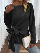 Chic Blouse with Side Knot Design