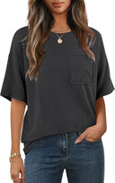 Striped Women's T-Shirt with Pocket Detail