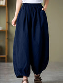 Chic Women's Harem Pants with Elastic Waist