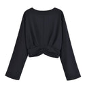 Chic Women's Blouse with Deep V-Neck and Gathering