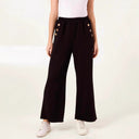 Chic Women's Side Button Leisure Pants