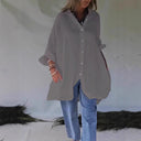 Chic Women's Blouse Dress with Stylish Button Closure