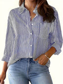 Women's Stylish Striped Blouse - Trendy Design