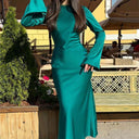 Chic Maxi Dress with Flared Sleeves for All Occasions