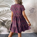 Chic Women's V-Neck Dress with Flared Skirt