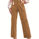 Chic High-Waisted Pleated Trousers for Women