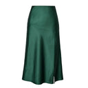 Chic Satin Viscose Midi Skirt for Women