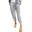 Stylish Women's Animal Print Trousers with Elastic Waist