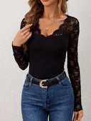Floral Lace Bodysuit for Women with Chic Design