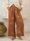 Stylish Wide-Leg Linen Trousers for Women