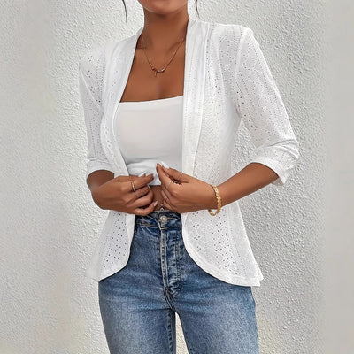 Women's Hole Pattern Blazer Jacket
