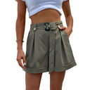 Chic Pleated Shorts with Stylish Belt