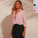 Chic Women's Loose-Fit V-Neck Blouse