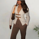 Chic Women's Blazer with Unique Closure Design
