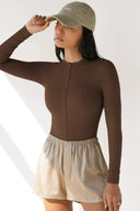 Chic Women's Long Sleeve Zipper Bodysuit