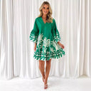 Floral Print Women's Dress with Statement Sleeves