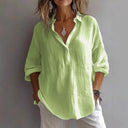Stylish Women's Linen Blouse - Chic Design