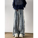 Fringe Design Wide-Leg Women's Jeans