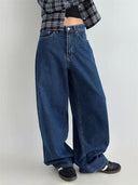 Chic Women's High-Waisted Baggy Jeans
