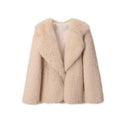 Chic Faux Fur Blazer with Trendy Collar
