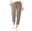 Women's Linen Pants with Elastic Waist and Pockets