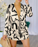 Vibrant Leopard Print Blouse Dress for Women