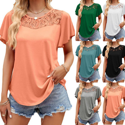 Lace-Trimmed Women's Blouse for All Occasions