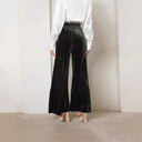 Chic Velvet Wide-Leg Pants for Women