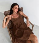Women's Summer Dress with Adjustable Straps and Elastic Waist