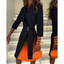 Chic Pleated Midi Dress for Women